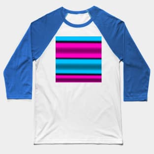 Pink & Blue Horizontal Stripes Baseball T-Shirt